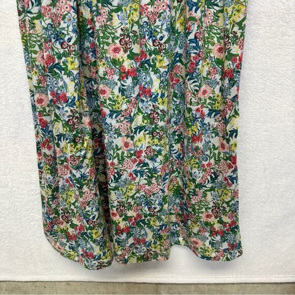 H&M Green Floral Print Short Sleeve Off the Shoulder Dress Size XS - Picture 3 of 8